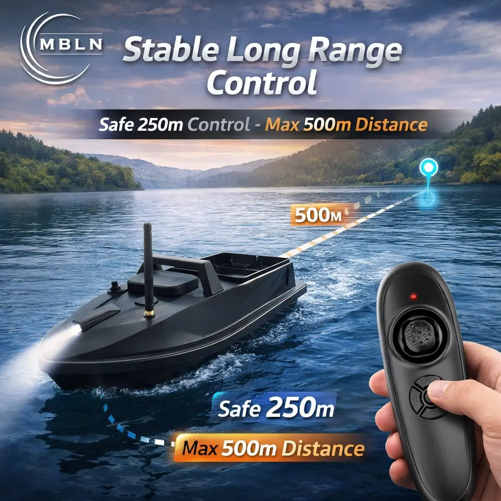 Smart Remote Control Fishing Bait Boat, 300m Range, Outdoor Fishing Essential, Long-Range Casting, Bait Delivery Boat for Carp Fishing