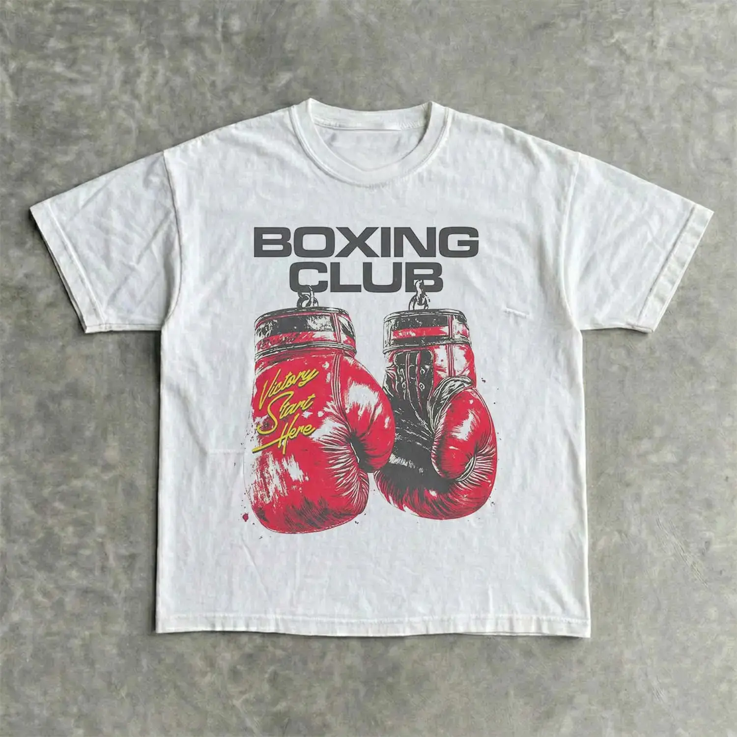 Vintage Boxing Club Graphic Tee – Boxing Gloves Gym Workout Shirt Athletic T-Shirt
