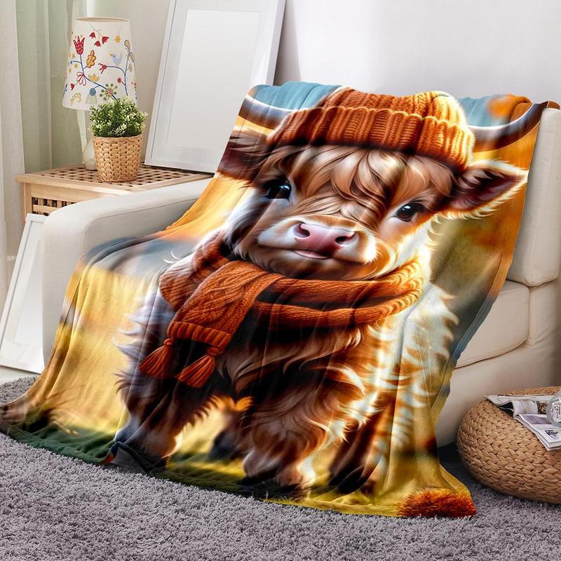 Cartoon Cow Print Flannel Blanket 1 Count Soft Warm Throw Blanket with Storage Bag Cozy Nap Blanket for Home Office Travel Bedroom Decor Cartoon Cow Print Flannel Blanket 1 Count Soft Warm Throw Blanket with Storage Bag Cozy Nap Blanket for Home Office Travel Bedroom Decor