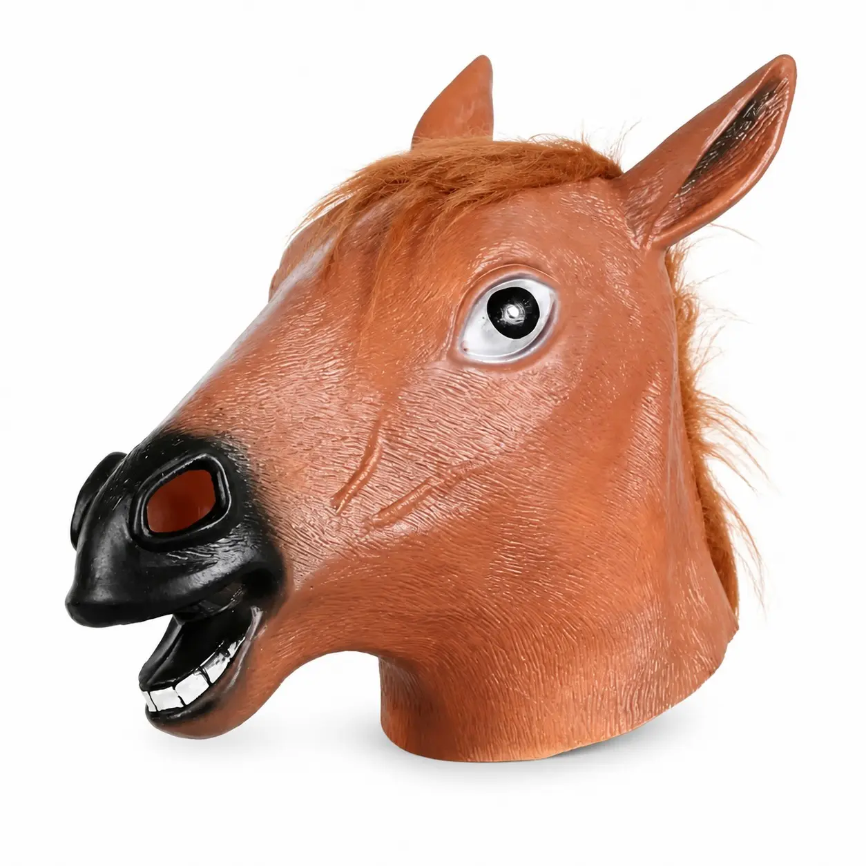 Funny Adult Horse Head Mask, Full Animal Costume Helmet, Perfect for Halloween, Cosplay, Birthday Parties, Prank Props