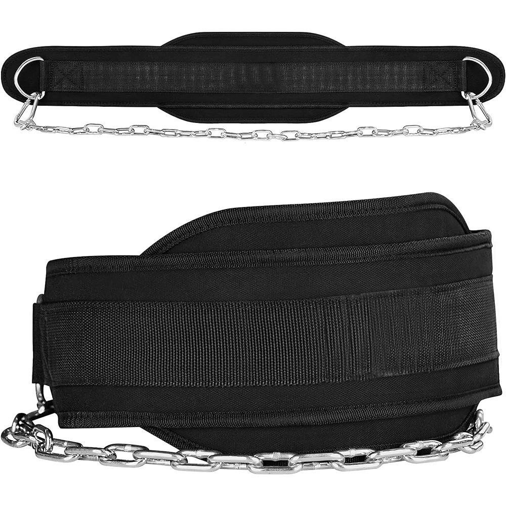 Weight Lifting Belt, 1 Count Workout Pull-ups Belt with Chain, Waist Dip Belt for Weightlifting, Squat, Training, Fitness, Men & Women