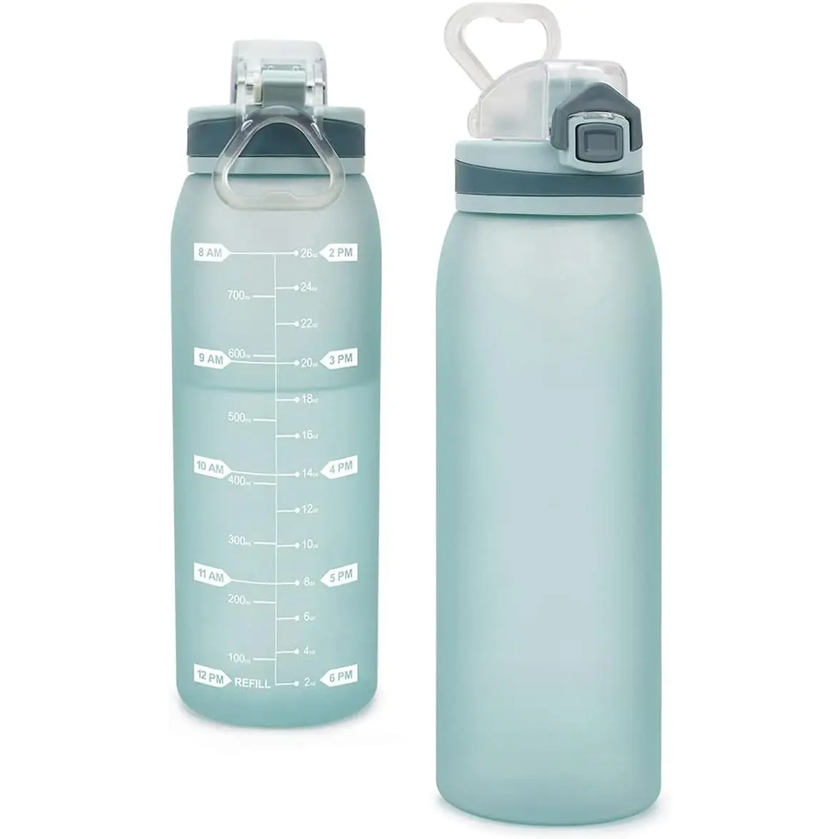 Time Marker Water Bottle Gym, 30oz Large Durable Bottle  Workout Sport Travel Water Tracker (Pack of 1)