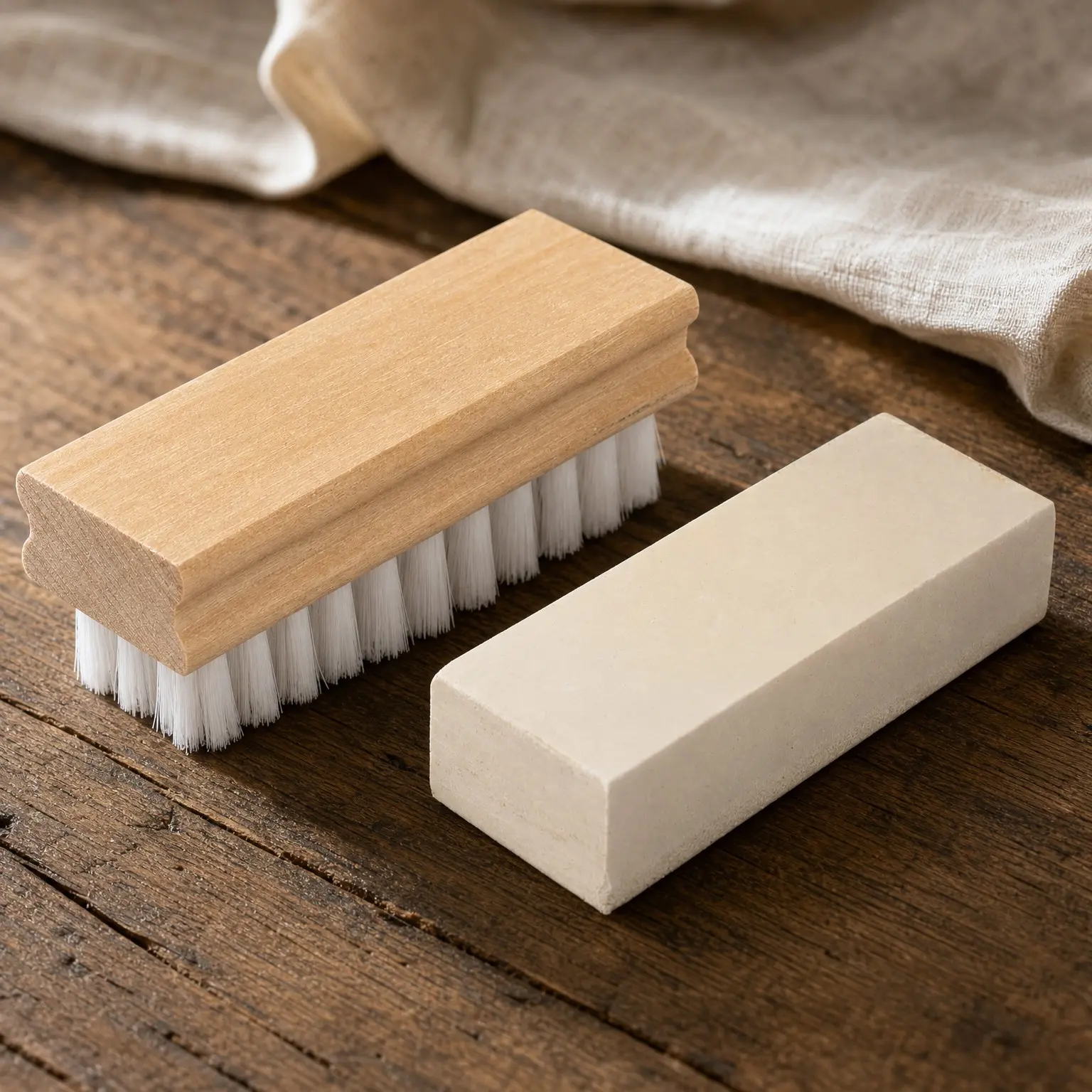 Suede & Nubuck Cleaner Kit with Cleaning Eraser Block and Nylon Bristle Brush - Removes Stains, Spots, Restores Nap for Leather Suede Shoes, Handbags, Jackets, Boots, FurnitureGift