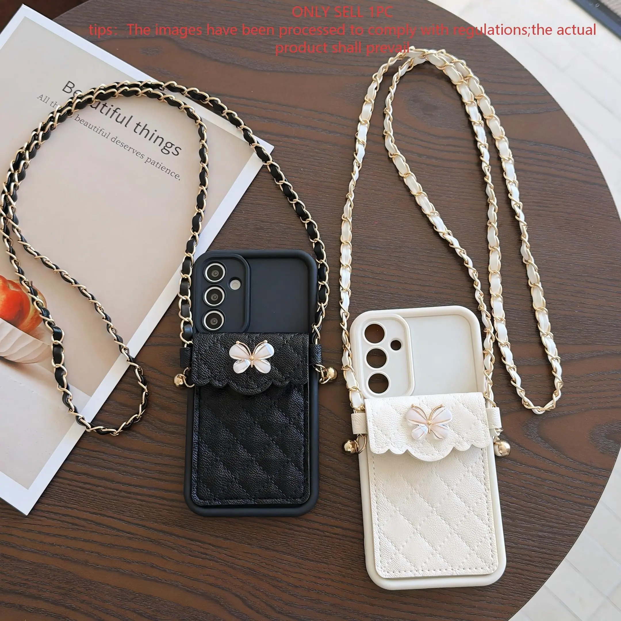 Suitable for OPPO A-series A3X/A5X/A6X/A7/A9/A12/A15/A16/A17/A34/A38/A53/A54/A55/A57/A58/A60/A74/A78/A93/A94/A95, pro plus， Mobile phone case butterfly card bag hanging rope soft protective cover, can store cards mobile phone hanging rope crossbody bag