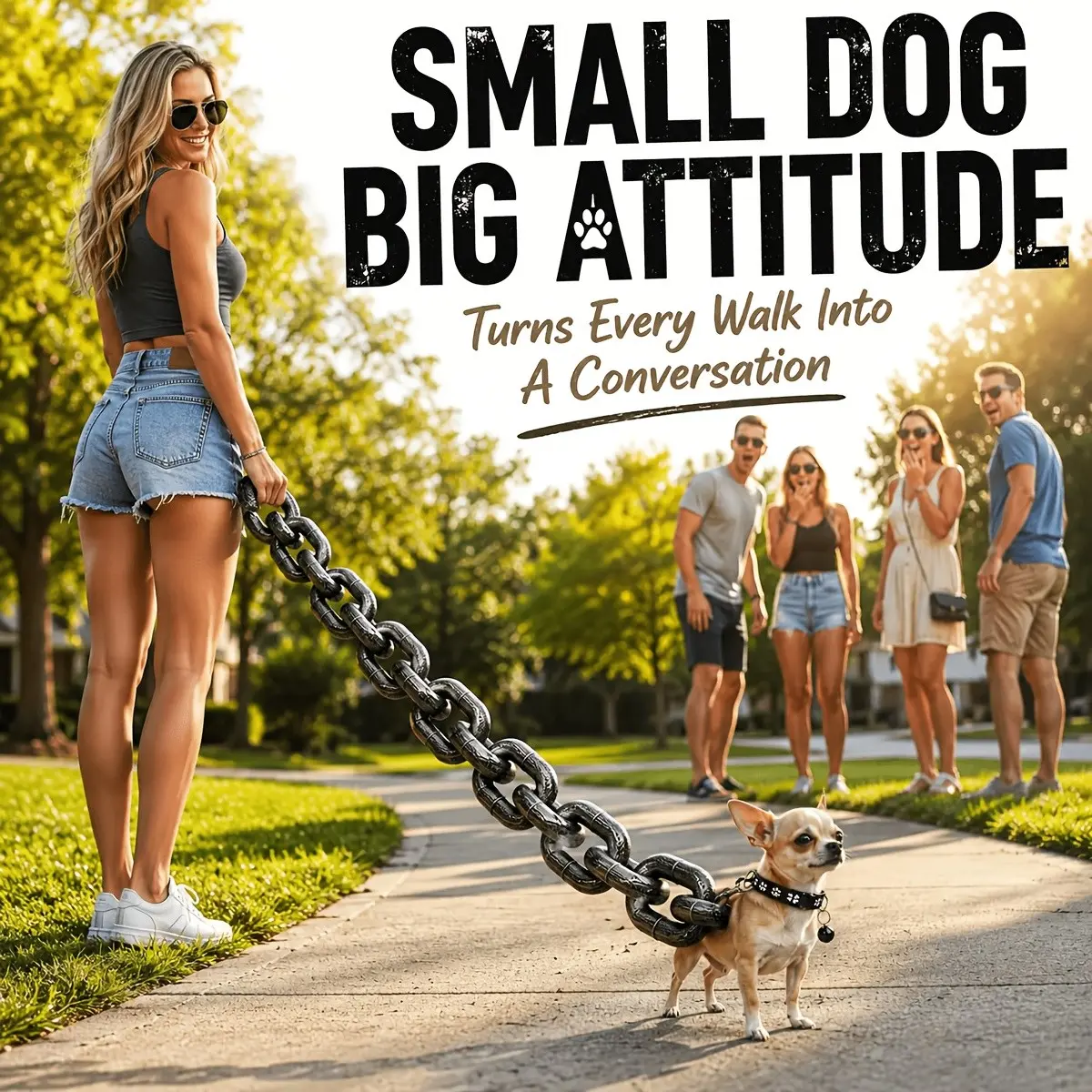 Giant Replica Chain Dog Leash, Lightweight Heavy-Duty Plastic, 2 Inch Wide 59 Inch Long, Pet Photo Prop, Halloween Costume Accessory, Puppy Leash