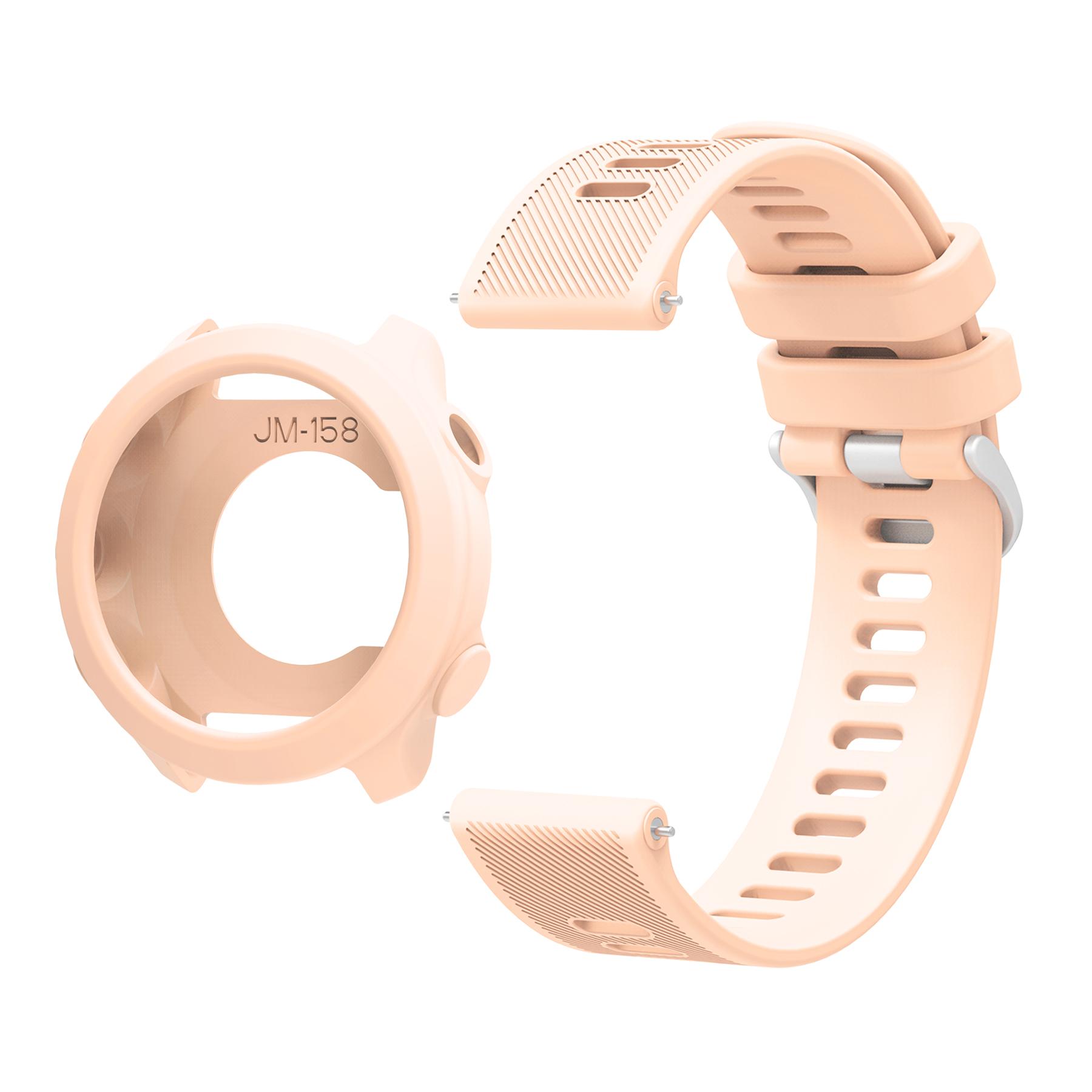 Silicone Watch Band and Case for Garmin Forerunner 158, Soft Skin-Friendly, Waterproof, Multiple Colors, Unisex, Sporty and Casual