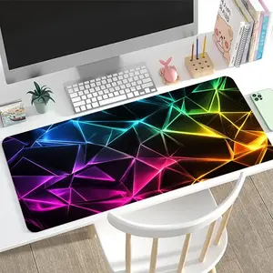 1pc Large Gaming Mouse Pad, Vibrant Tech Design, Non-Slip Washable Rubber Base, Office Desk Accessory, Ideal Gift for Gamers