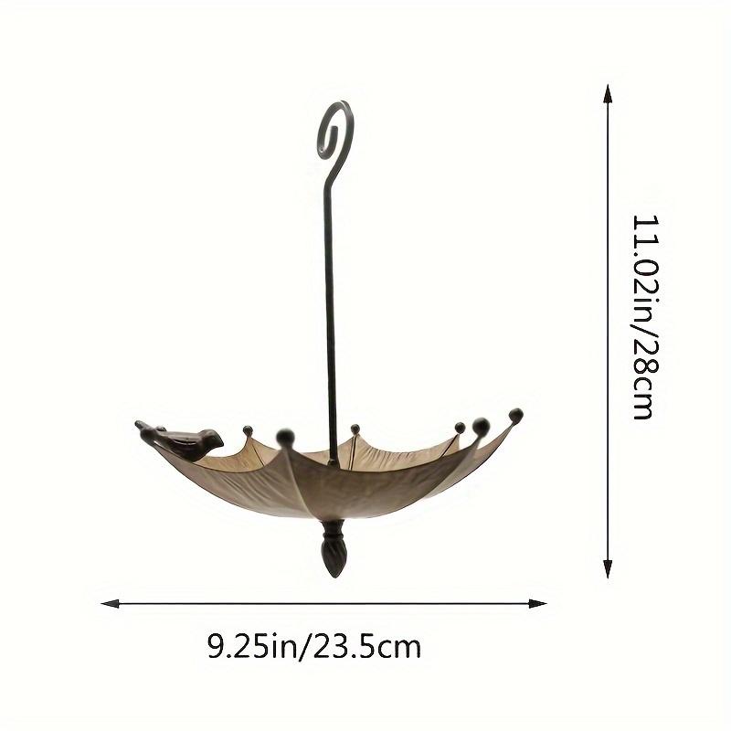 Outdoor hanging bird feeders are a gift for bird lovers Bird bath, umbrella-shaped iron bird feeder tray, hanging bird bath, suitable for garden, courtyard, and backyard garden decoration, bird food tray, gardening gloves