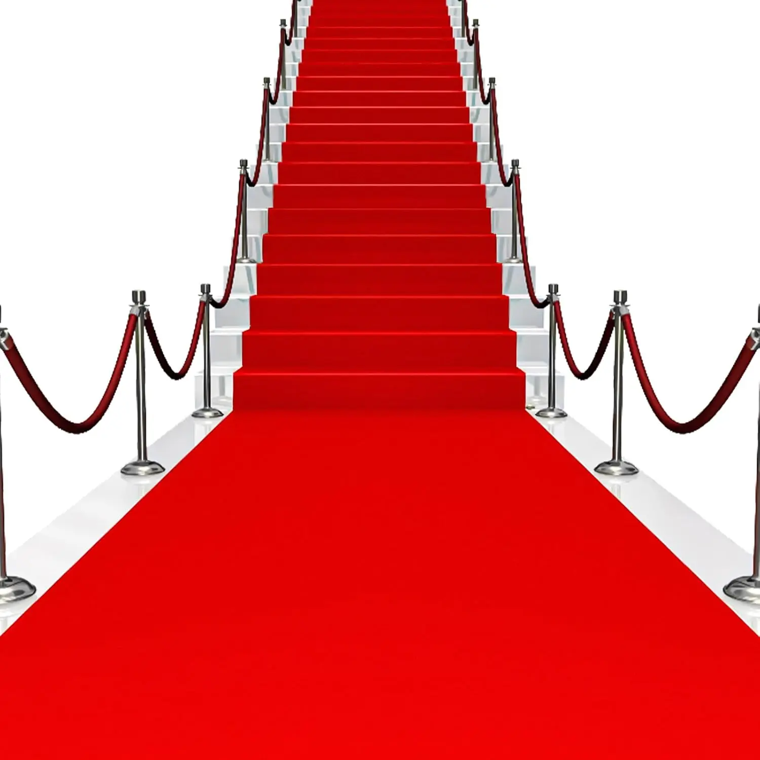 100 GSM Felt Non-Woven Red Carpet Aisle Runner for Wedding Hollywood Movie Theme Event Party Decor (Red, 2 X 30 Ft)