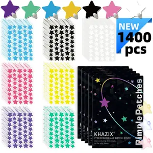 1400 Pieces Multi-Color Large-Sized Star Acne Patches, Facial Acne Patches, Concealing Papule Patches, Ultra-Thin Breathable Skin-Friendly