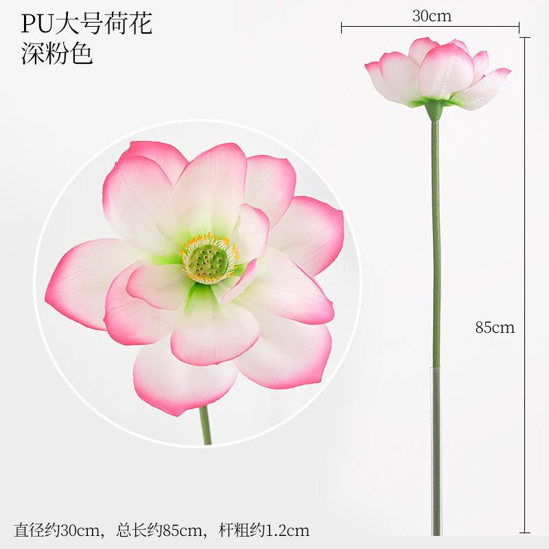 Real Touch Lotus  Flowers, New Chinese Style Water Lily & Lotus Leaf Decor, Zen Buddha Hall Ornament, Photography & Wedding Floral Arrangement Props White Babys Breath Bouquet