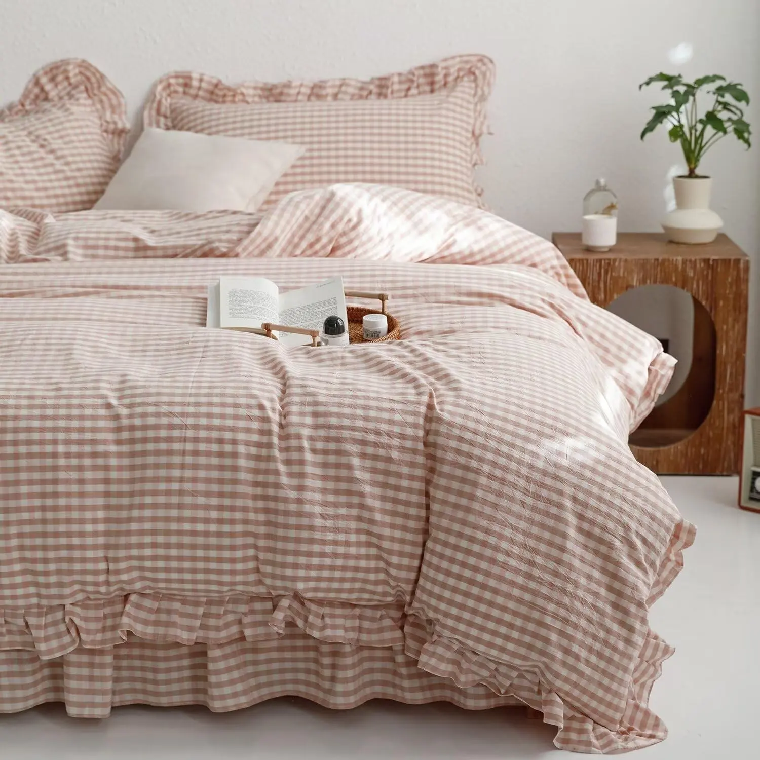 05 - Ruffle # Pink Gingham