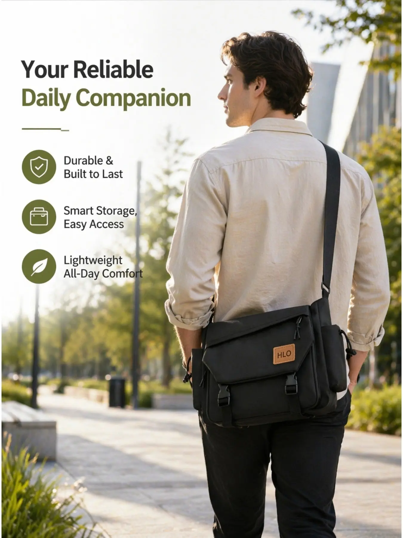 Large Capacity Workwear Messenger Bag Unisex, Thickened Durable Shoulder Crossbody Bag, Outdoor Commute Versatile Canvas Bag