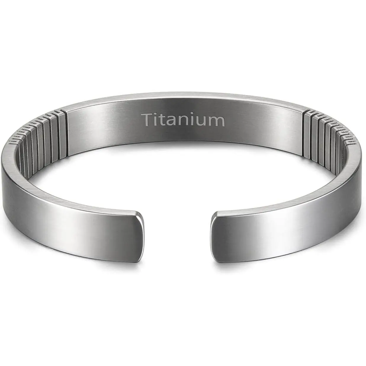 Mens Bracelet | Pure Titanium Minimalist Bracelet Designed for Men | Springy Mens Cuff Bracelet | 10MM Wide Bracelet |  for Him