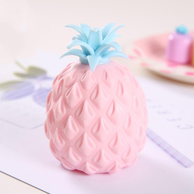 Pineapple Stress Ball Water Feeling Squishy Vent Toys Water Beads Squeeze Fidget Toy Anxiety Stress Relief Toy Sensory Squish