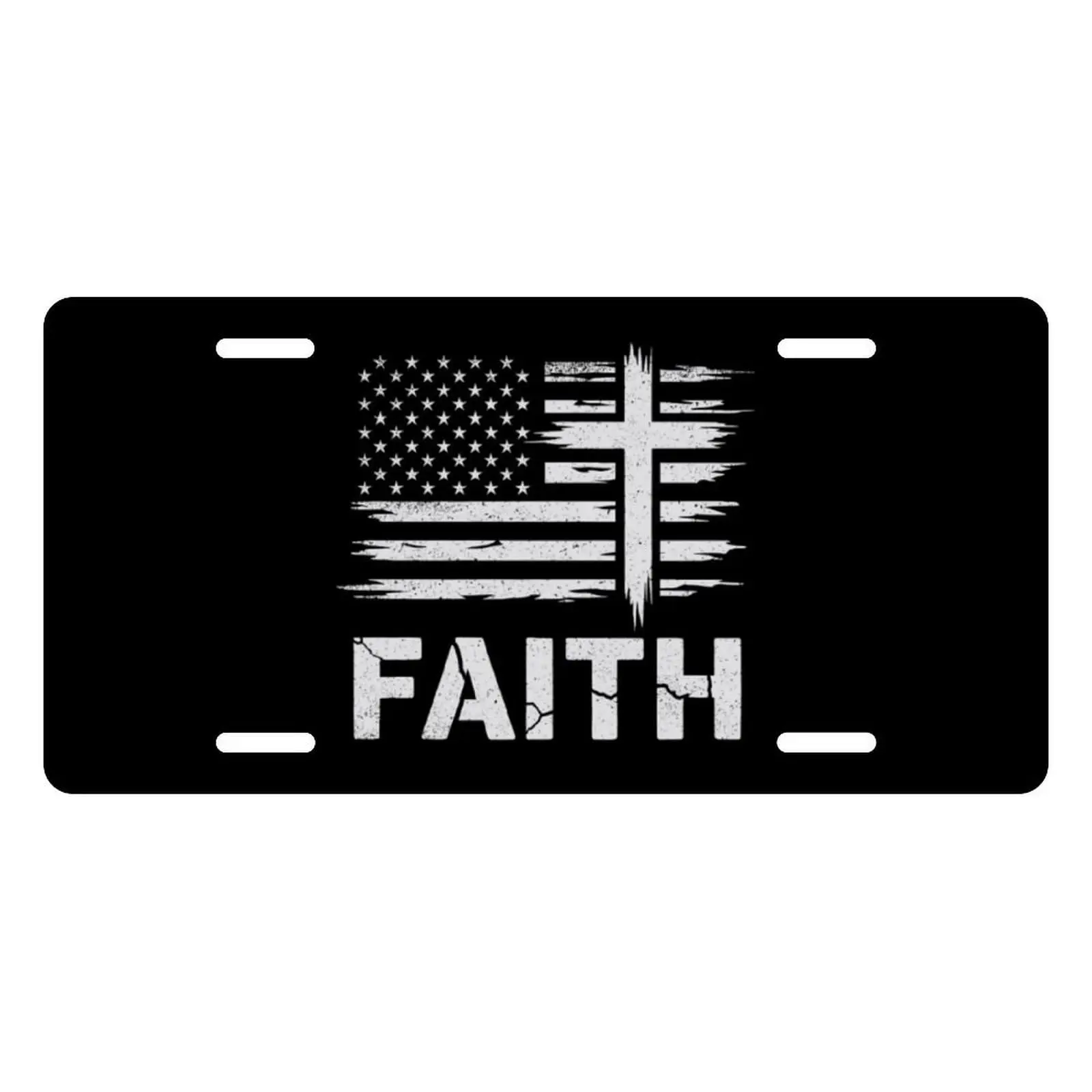 American flag license plate,Long-term use,Car Decor- 12x6 In the front license plae, – Made in USA, Car Truck Tag Humor Trucks & Cars, 4 Pre-Drilled Holes,Easy Installation,Perfect Gift Ideas classic logo design