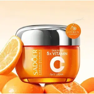 SADOER 5x Vitamin C Face Cream - Brightening, Nourishing & Moisturizing Skin Cream, Restores Elasticity for Glowing Skin