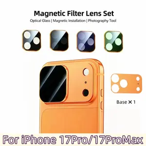 Magnetic Filter Lens Kit for iPhone 17 Pro/max, 4-In-1 Set with Ar Anti-Glare, Nd, Cpl, Soft, UV Filters, Enhances Color Saturation