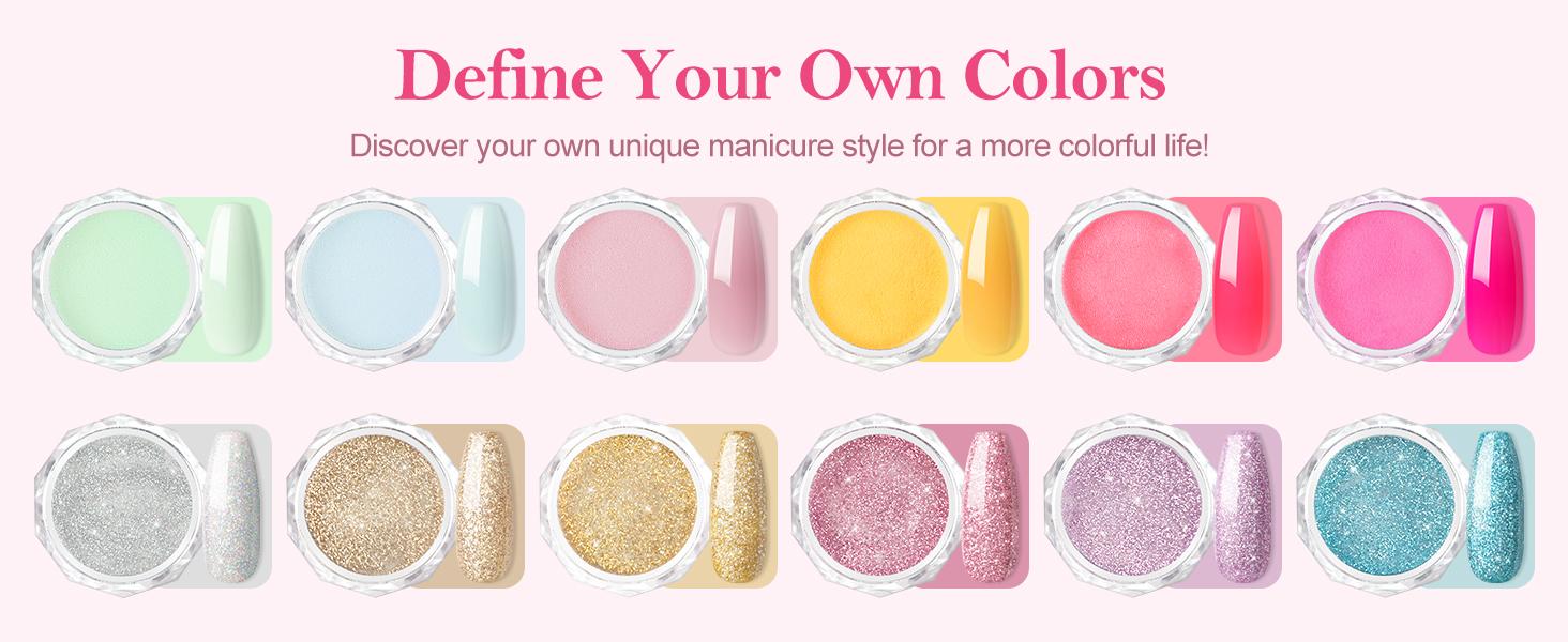 Acrylic Nail Kit for Beginners with Everything Professional Nails Kit Acrylic Set with Drill and U V Light Glitter Powder Decorations Rhinstones DIY Gifts for Women