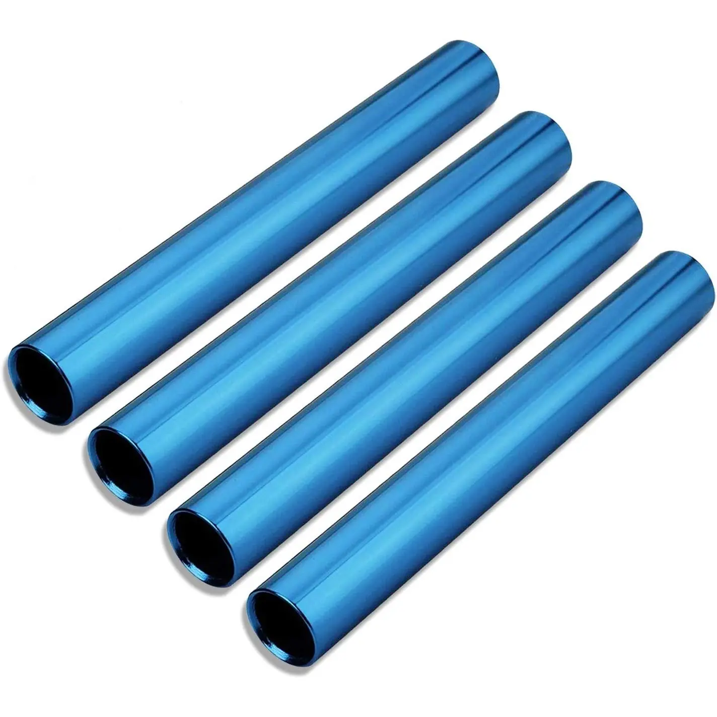 Aluminum Track and Field Relay Batons - 4pcs Pack, Standard Size 1.5" Diameter, Corrosion-Resistant High-Strength Smooth Surface, Race Equipment for College/High School Running Teams & Outdoor Sports Practice Athletes, Smooth Grip, Rounded Edges
