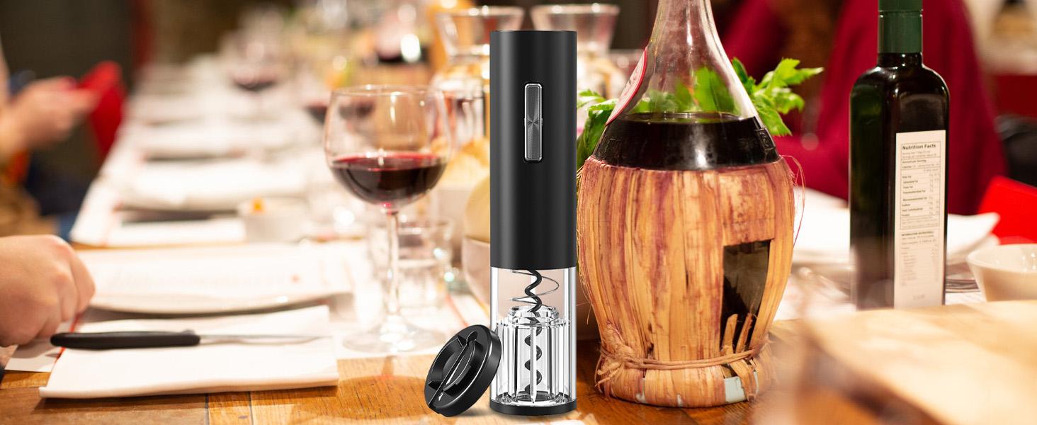 Electric Wine Opener, Rechargeable Automatic Wine Corkscrew Bottle Opener With Foil Cutter, Type-C Charging Wine Openers With LED Light For Home Party Restaurant Wedding Gifts