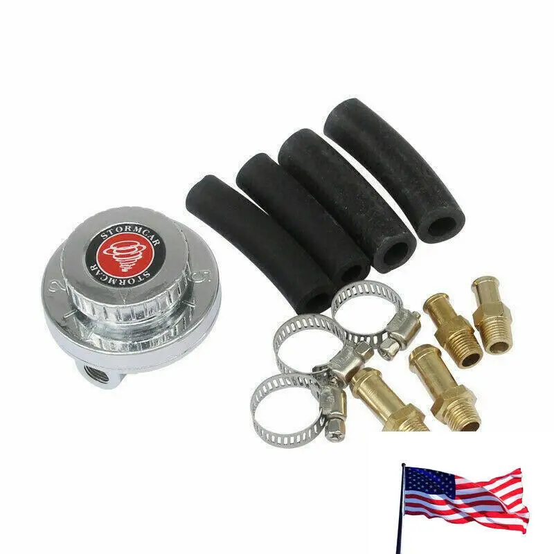 Tuning Your Carburetor? Polished Chrome Fuel Pressure Regulator Assembly, 150LPH Pro‑Flow, 8mm &10mm Fittings Included, DIY Auto Modification Accessory