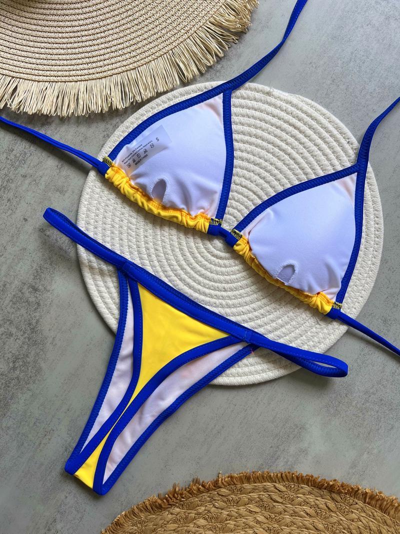 Brazil Flag Embroidery Bikini – New Letter Embroidered Swimsuit, Sexy Women’s Beach Swimwear