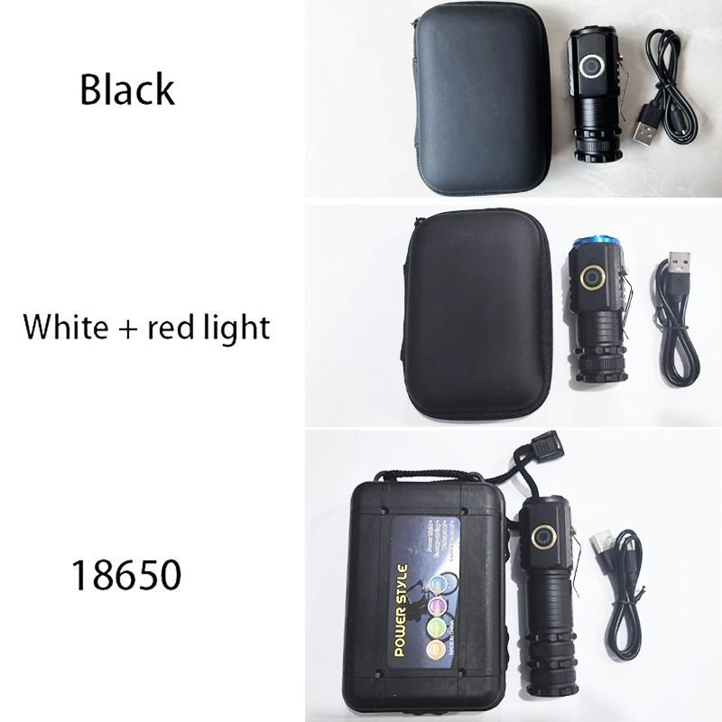 Type-c Rechargeable Outdoor Light, Portable Mini 3 LED Flashlight, Adjustable Modes Clip-on Design Flashlight, Outdoor Lightning Tool for Camping Hiking