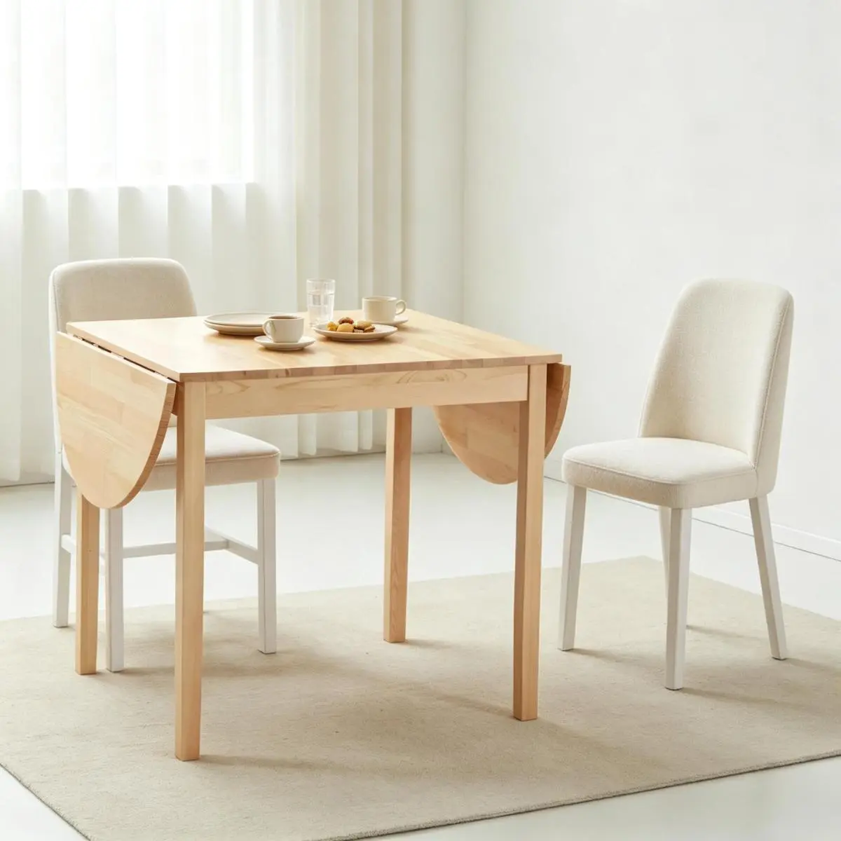 Multi-Function Extendable Table,Convertible Drop-Leaf Dining Table,Compact-to-Large Transforming Table(Only 1Pcs Table)