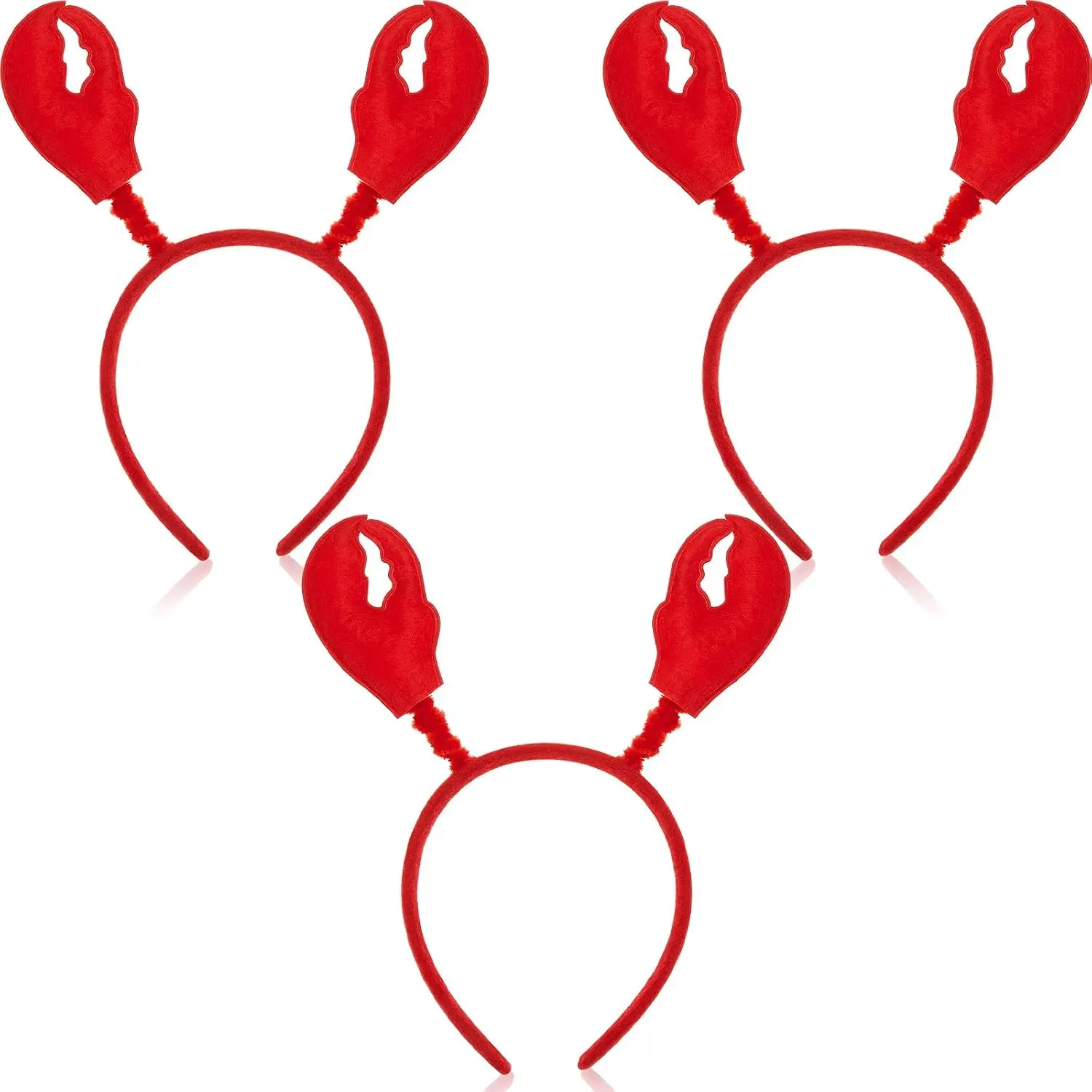 Red Crab Claw Headbands Lobster Claw Headwear for Seafood Boil Party, Halloween, Cosplay, Ocean Theme Party SuppliesGift