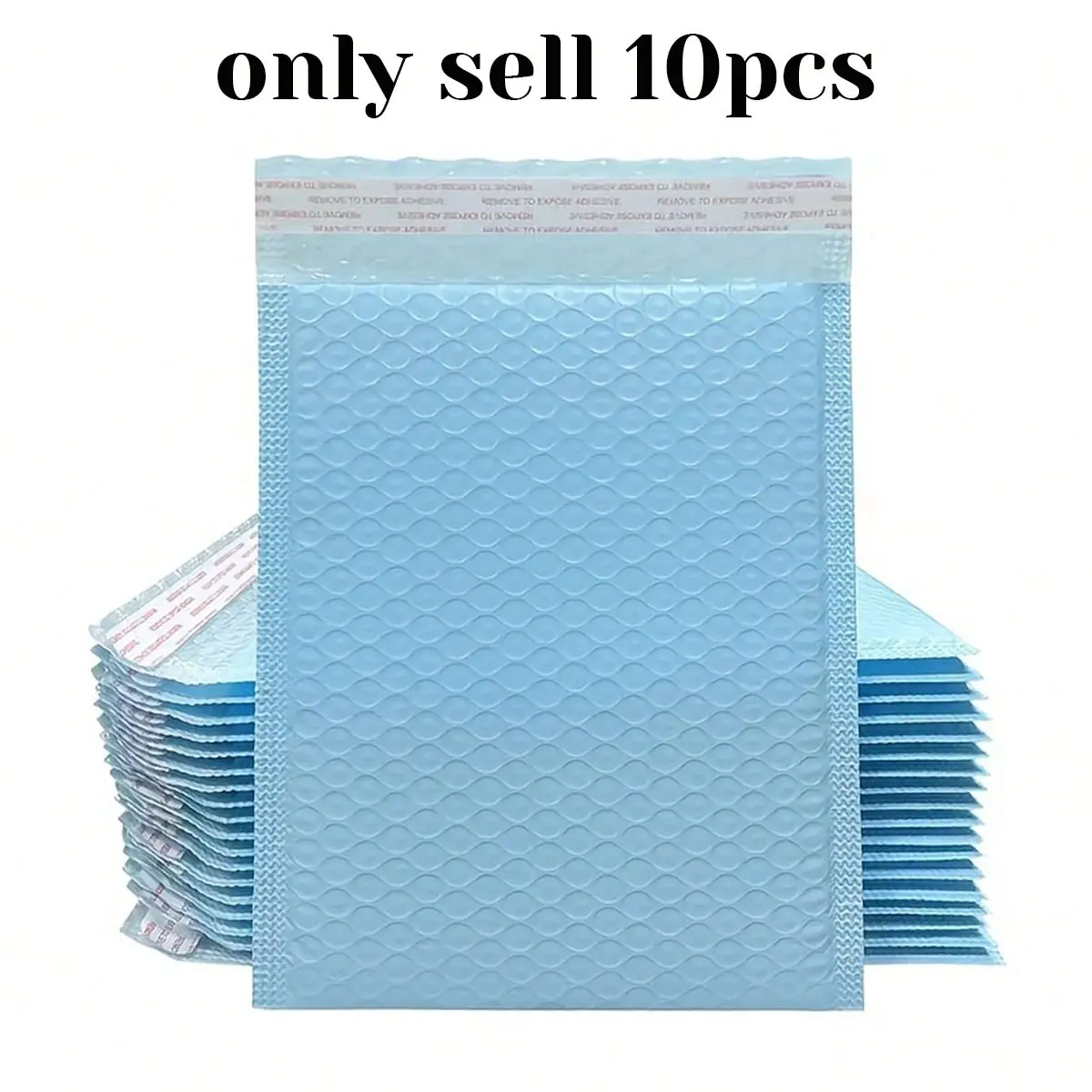 10 Blue Bubble Envelopes, Bubble Mailers, Self-Seal Waterproof Foam Pouches, Simple Business Storage Bags, Ideal for Shipping Gifts, Books, Phones, Etc