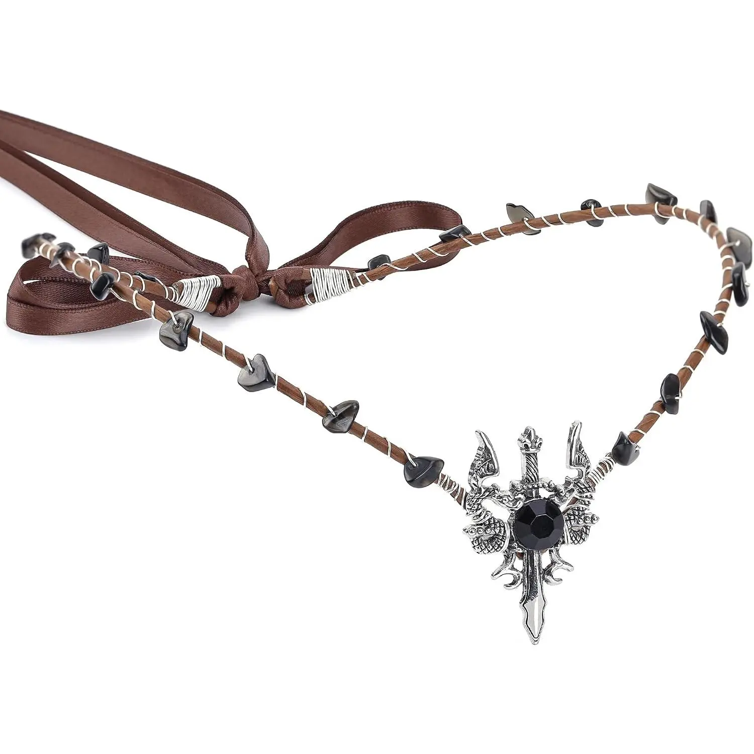 Fairy Crown for Women -  Moon  Circlet | Woodland Princess Headpiece for Renaissance Halloween