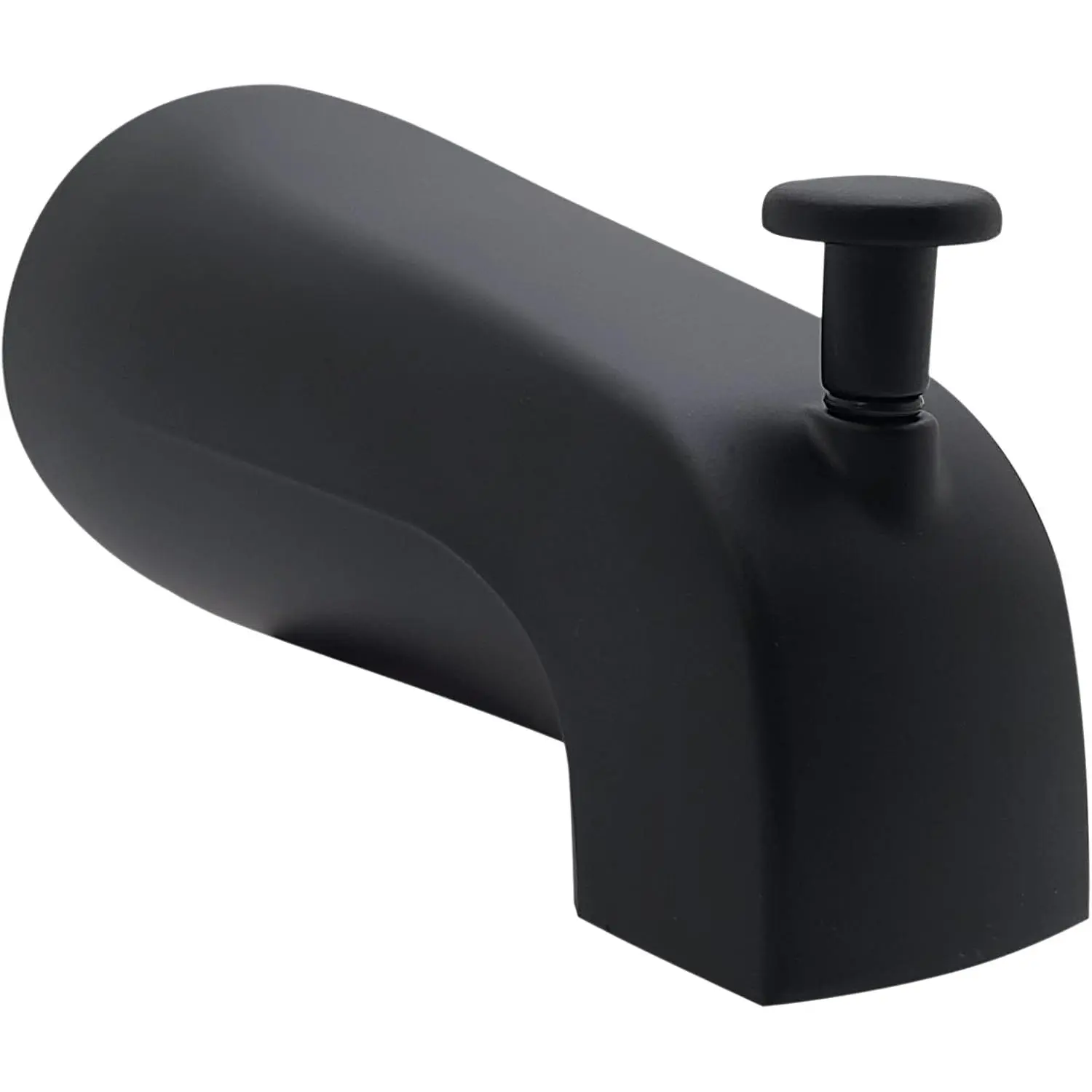 E531D-1F-62 5-1/4" Reach Wall Mount Tub Spout with Front Diverter, Matte Black