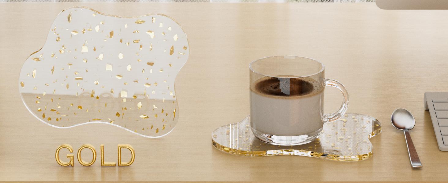Acrylic coaster decorative plate, irregular bar counter coaster, transparent cloud shaped coffee cup coaster, very suitable for desktop protection and accessory display.(Clear)