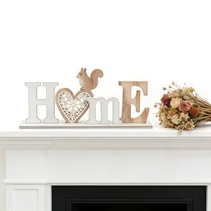 Wooden "HOME" Letter Decor — Ideal for decorating offices, living rooms, and bedrooms; a perfect gift for friends and loved ones during the holiday season.