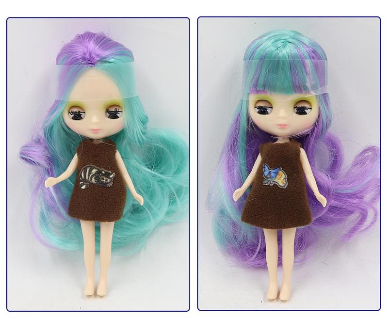 DBS blyth mini doll 10CM BJD normal body doll cute girls gift anime toy random dress