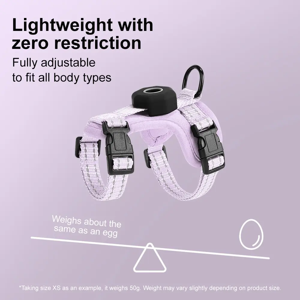 New Launch Lightweight Breathable Cat Harness, Escape Proof Soft Kitten Vest Harness with Locator Pocket, Anti-Lost Pet Harness for Outdoor Walking