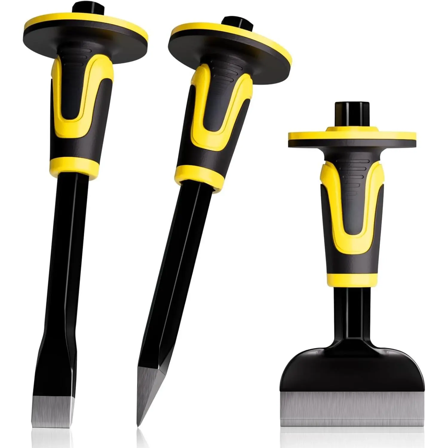 3 count Masonry Chisel Set with Hand Guard, Stone and Rock Chisel