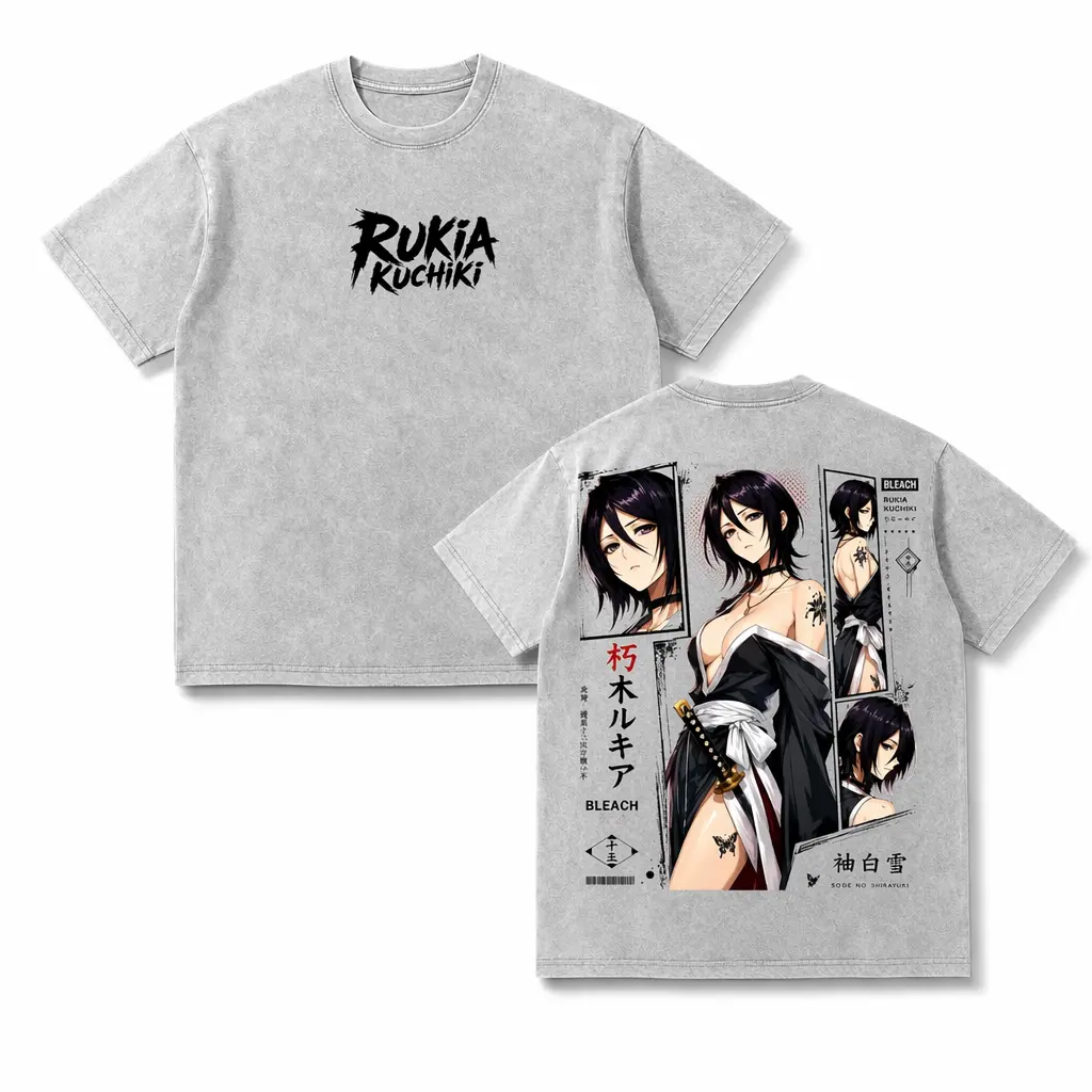 Limited Rukia Kuchiki Bleach Tee – Rukia Kuchiki Vintage Washed T-Shirt |   Thousand-Year Blood War |   Soul Reaper Anime Manga Graphic Tee |   Heavy Cotton Unisex Oversized Streetwear Top