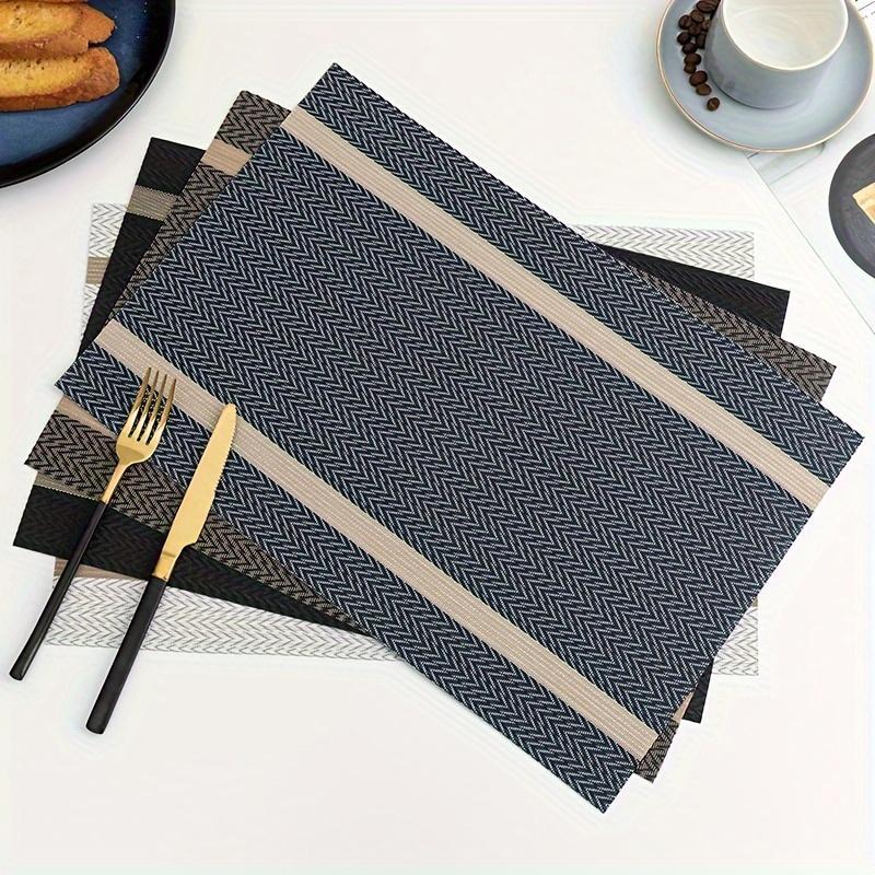 Washable Placemat, PVC Non-slip Heat Insulation Placemat, Heat Resistant Mat