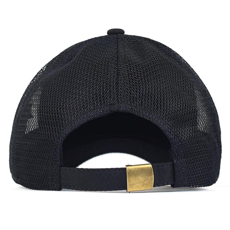 Mesh Short Brim Baseball Cap Men Women Breathable Dad Hat Adjustable Solid Trucker Style Low Profile Caps