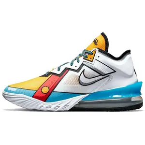 Nike LeBron 18 Low Stewie Griffin Basketball Shoes for Men – Fabric and Synthetic Upper, Cushioned, Non-Slip, Durable Verifiable, with credentials and supporting global authentication