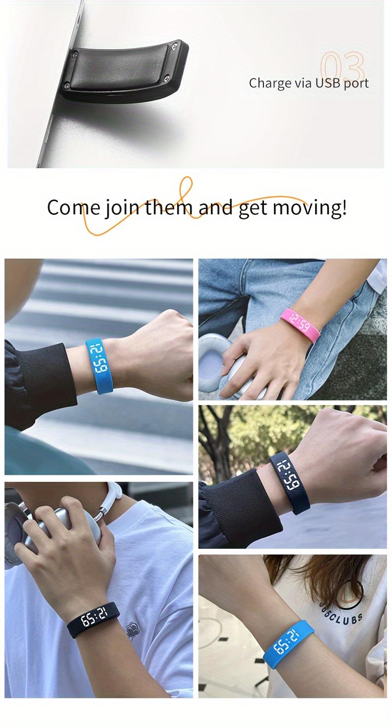 New multi-functional, simple and fashionable electronic watch, alarm clock, pedometer, timer, luminous, fashionable sports multi-functional wristwatch, holiday gift, suitable for any scene - a wristband is included as a gift