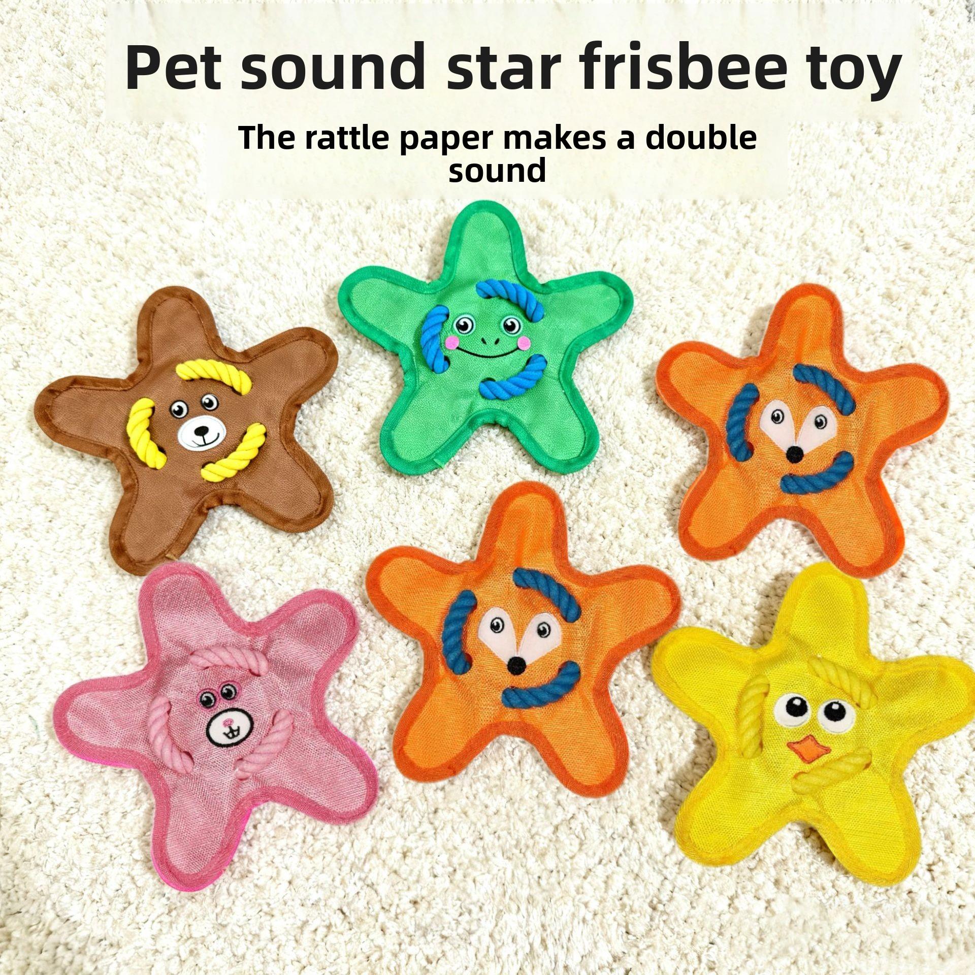 Durable Oxford Flying Disc with Rope Handle - Squeaky Crinkle Dog Frisbee for Outdoor Fetch, Soft Heavy-Duty Cloth Flyer for Training & Chewing, Weather-Resistant Interactive Toy for Medium to Large Breeds surprise gift shaped harness Bungee