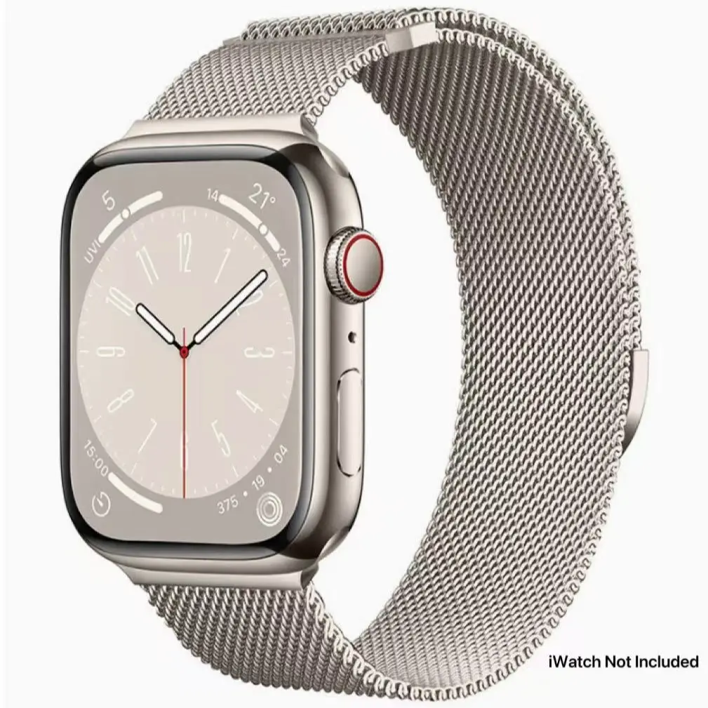 Original Stainless Steel Milanese Loop Compatible with Apple Watch Band 38mm 40mm 41mm 42mm 44mm 45mm 49mm,  Women & Men Watch Bands for iWatch Smartwatch Accessories