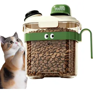 Pet Food Storage Container with Airtight Lid, 8LB Large Capacity Cat Dog Food Storage Bins with Measuring Cup, Pour Spout & Handle, BPA-Free, Leak-Proof for Dry Food, Cereals (Green)