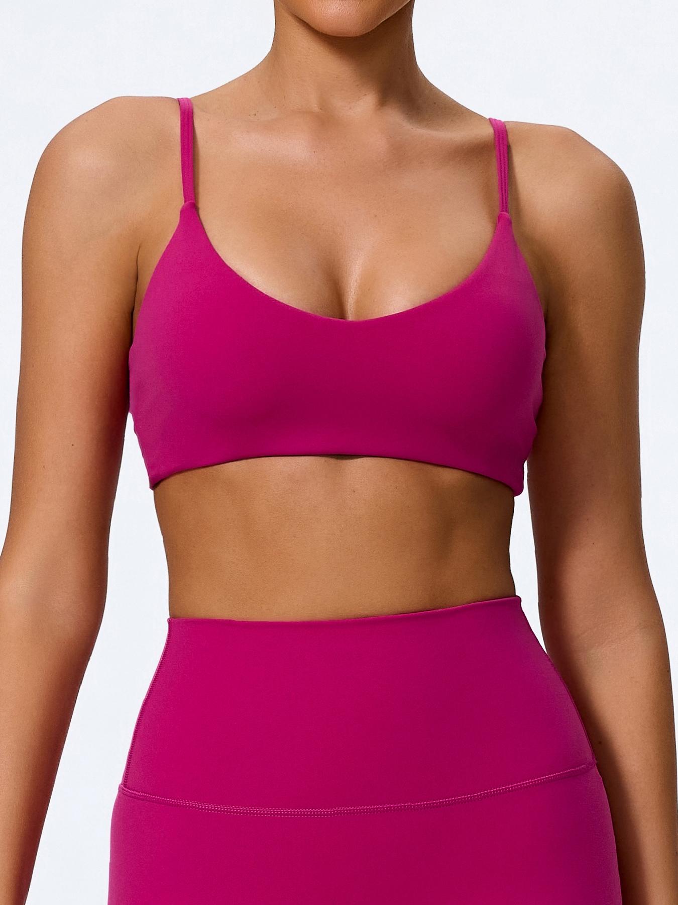 Women's Ultra-Soft Fabric Sports Bra, Tight-Fit Backless Yoga Top, Removable Pads, Ideal for Running & Fitness, Casual Daily Wear