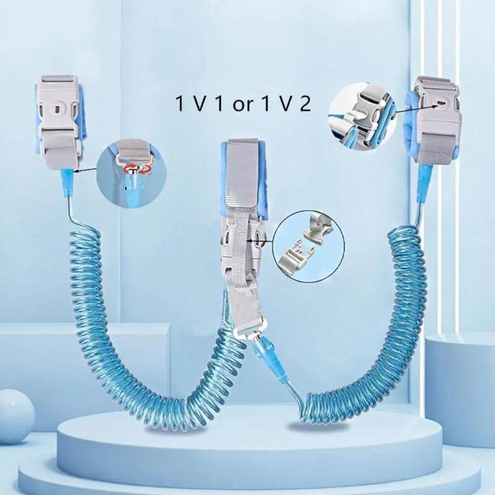 2-meter lockable anti-lost wristband, 360° rotating tangle-free retractable safety tether, portable outdoor safety link.