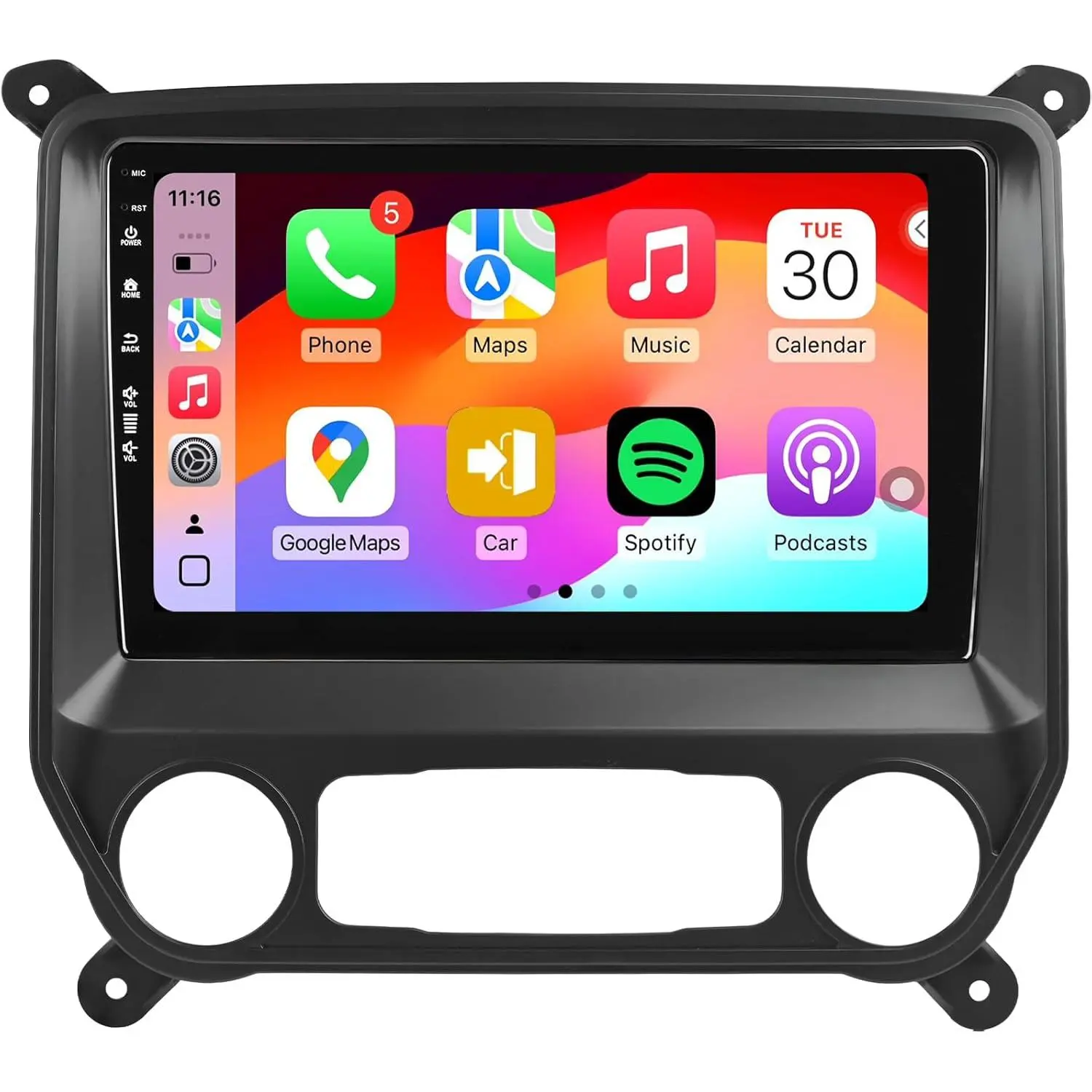5G WiFi(6) Car Radio for Chevrolet Silverado GMC Sierra 2014-2018, Android13/Wireless CarPlay/Android Auto/Touch Screen/GPS Navigation/Bluetooth/FM/HD Backup Camera (2Ram+64Rom) stereo upgrade