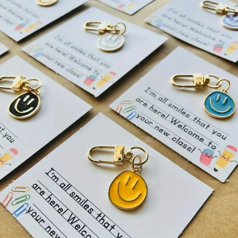 25/30/40pcs School Gift Set, 7 Colors Random Combo, Multicolor Cool Keychains, Keyrings for Keys, Keychain Kit, Welcome New Students, Teacher Gifts, Keychain Box